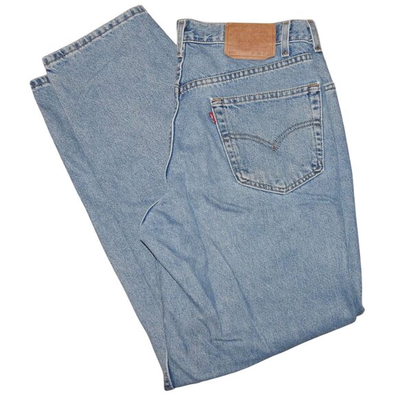 Vintage Levi 550 Relaxed Fit Straight Leg 36X32 Denim Blue Jeans Made in Mexico - Picture 1 of 11